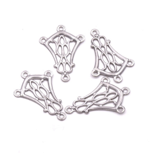 Kaufen Sie Perlen in Deutschland Kronleuchter-Ohrringe 3 Ringe Edelstahl 20x13,5mm (4)
