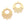 Perlengroßhändler in Deutschland Runde Kronleuchter-Ohrringe mit 3 Ringen – Goldfarbener Edelstahl 30 x 25 mm (2)