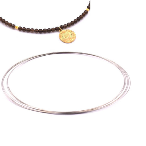 Kaufen Sie Perlen in Deutschland Halskette aus Memory-Stahldraht – Durchmesser: 11.5 cm x 0.6 mm (5 Kreise)