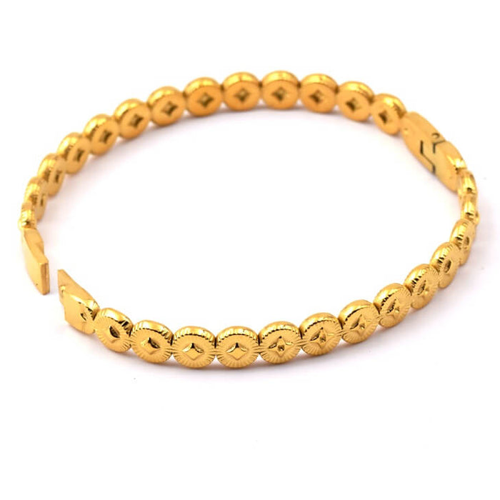 Ovaler Armreif aus Goldstahl – 59 x 53 mm (1)