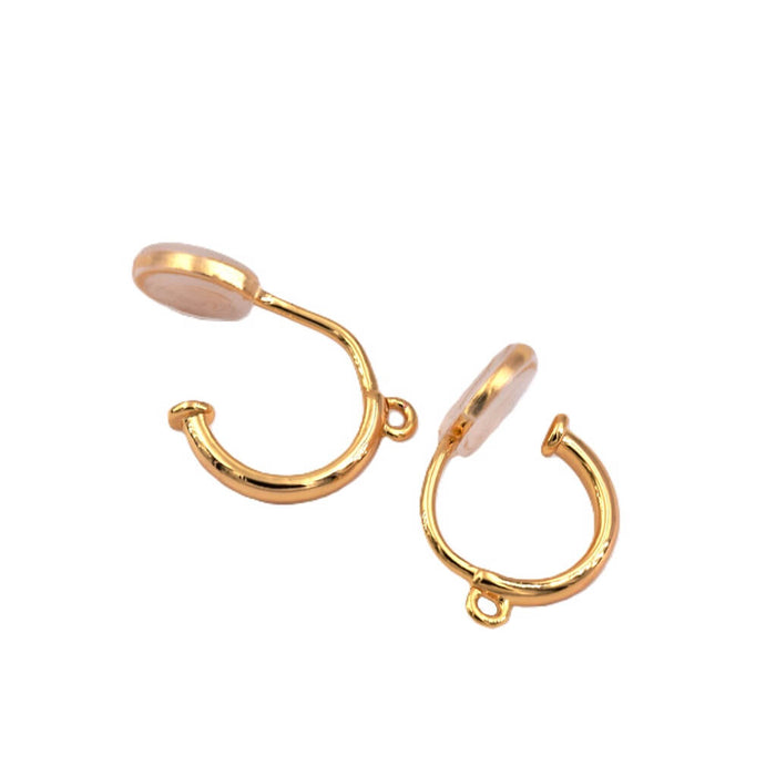 Ohrclips aus Goldmessing – 15 mm (2)