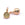 Perlen Einzelhandel Prehnit runder Charm-Anhänger aus goldenem Messing, hellgold, 7 mm (1)
