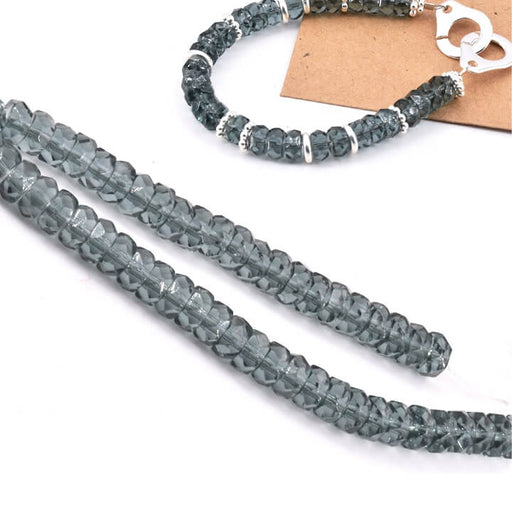 Kaufen Sie Perlen in Deutschland Böhmische facettierte Rondelle-Perle, Montana-Blau, 6 x 3 mm – Loch: 1 mm (50)