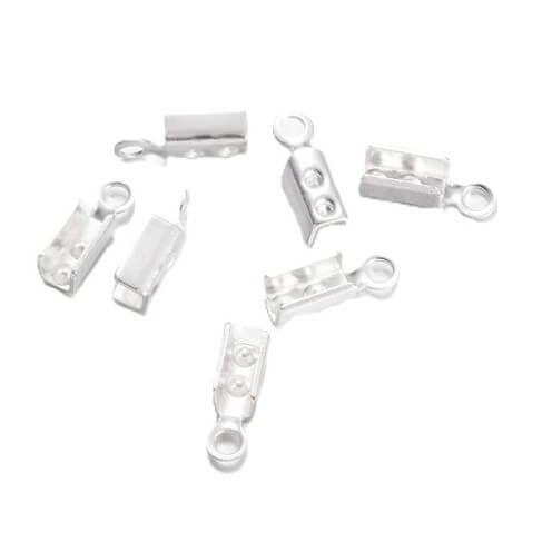 Kordelclip – versilbert – 10 x 3,5 mm – Loch: 1.2 mm (4)