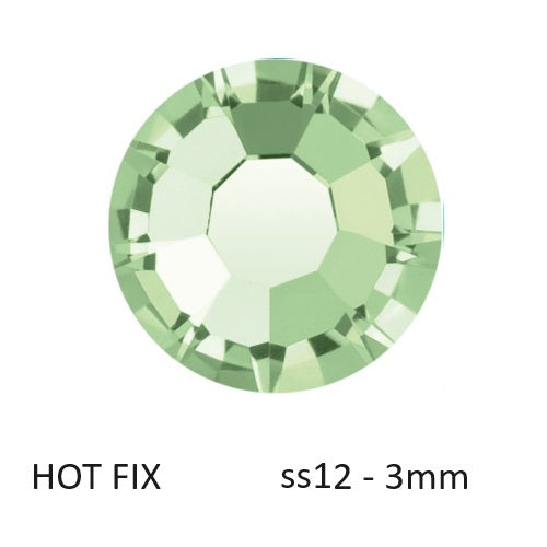 Kaufen Sie Perlen in Deutschland Preciosa Flatback Hotfix Strasssteine Chrysolite – ss12-3mm (80)