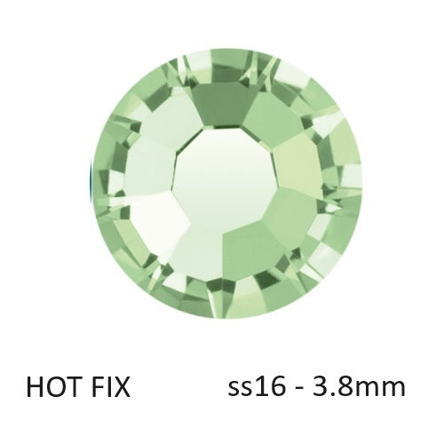 Kaufen Sie Perlen in Deutschland Preciosa Flatback Hotfix Strasssteine Chrysolite – ss16-3,8mm (60)