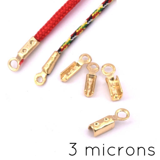Kaufen Sie Perlen in Deutschland Crimpenden Ketten und Kordelclip – 0.8 mm - vergoldet 3 Mikron (4)