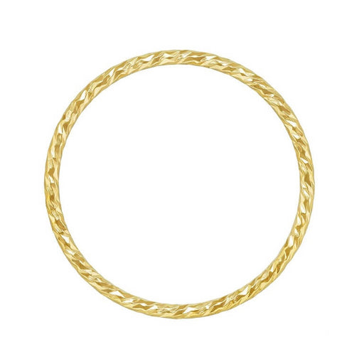 Kaufen Sie Perlen in Deutschland Verbindungsring geschlossen Gold gefüllt gestreift 19mm - Dicke 1mm(1)