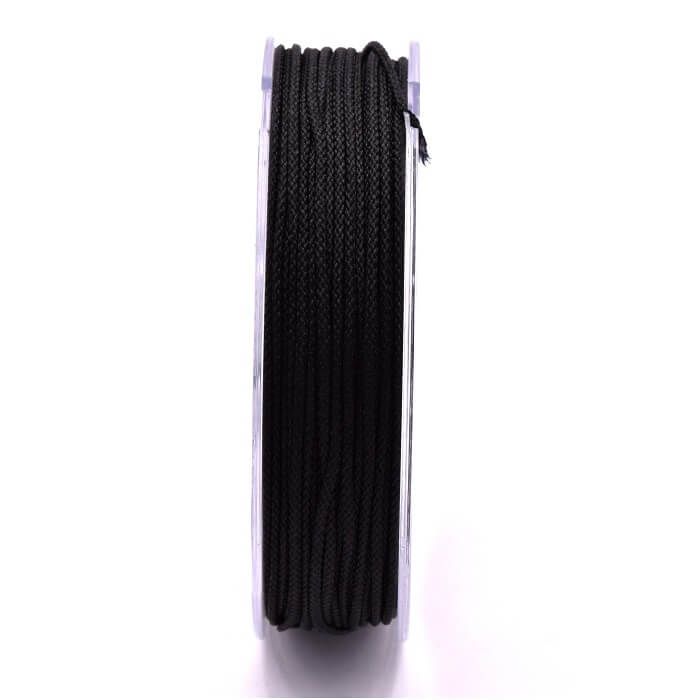 Schwarze geflochtene Nylonschnur 1,5 mm – 18 m Spule (1)