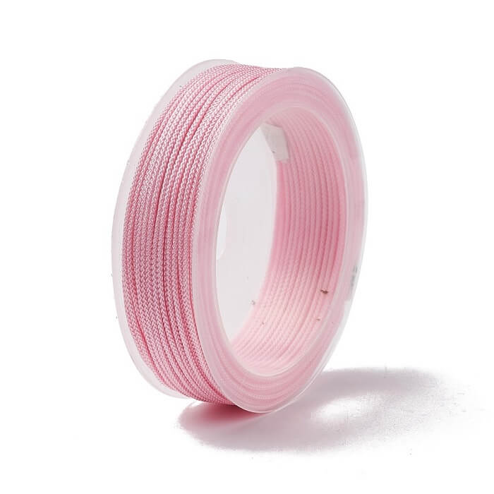 Geflochtene seidige Nylonschnur rosa 2 mm – 12 m Spule (1)