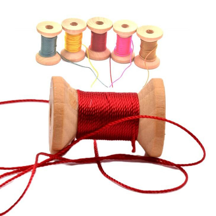 Gedrehte seidige Polyesterschnur – Rot 1 mm (5 m)