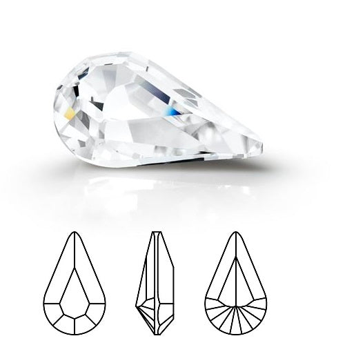 Kaufen Sie Perlen in Deutschland Kristalltropfen Birne Preciosa Crystal foiled - 10x6mm (2)