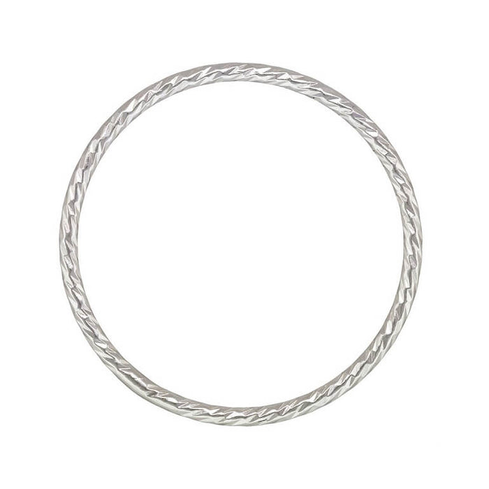 Verbindungsring geschlossen gestreiftes Sterlingsilber - 20mm - Dicke 1mm (1)