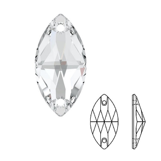 Kaufen Sie Perlen in Deutschland Österreichischer Kristall zum Aufnähen 3223 Kristallfolie 12 x 6 mm (4)
