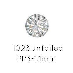 Österreichischer Kristall 1028 Xilon Chaton Kristall ohne Folie PP3-1.1 mm (1440)