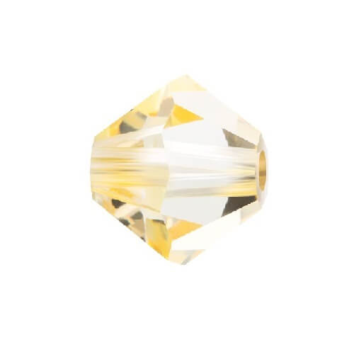 Doppelkegelperlen Preciosa Crystal Blond Flare 2,4x3mm (40)