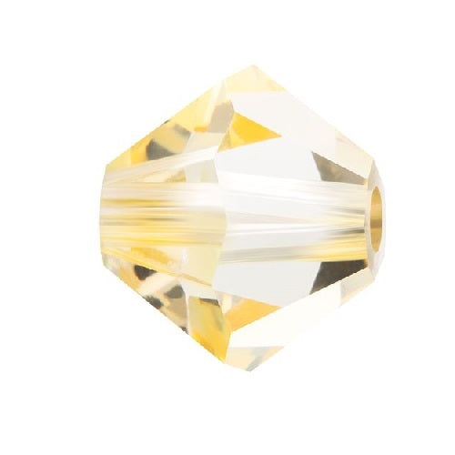 Kaufen Sie Perlen in Deutschland Doppelkegelperlen Preciosa Kristall Blond Flare 3,6x4mm (40)