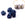 Perlengroßhändler in Deutschland Ethnische facettierte Unterlegscheibenperle - Blau - Knochen 14-9x10-4mm (6)
