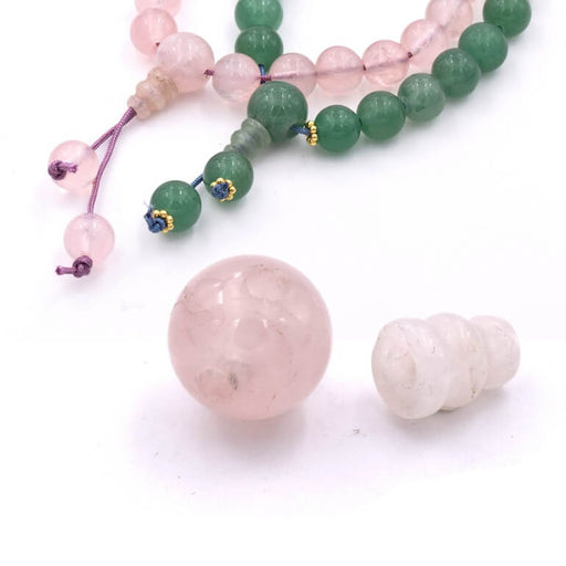Kaufen Sie Perlen in Deutschland Guru Perle Rosenquarz 10mm und Kegel (1)