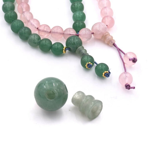 Kaufen Sie Perlen in Deutschland Grüne Aventurin-Guru-Perle 10 mm und Kegel (1)