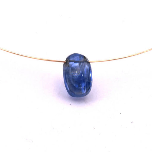 Blauer Kyanit facettierter ovaler Perlenanhänger 7-8x5-6mm (1)