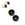 Perlen Einzelhandel Schwarze Achat-Donut-Rondelle-Perlen, 10 x 4,5 mm – Loch: 4 mm (2)