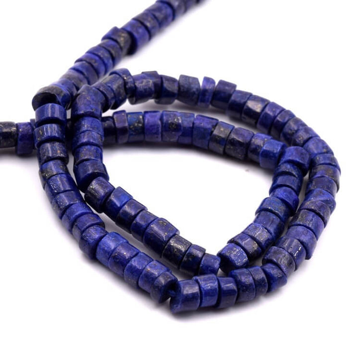 Lapislazuli Heishi Rohr Perlen 2-3x5mm - Loch: 0. 8mm (1 Strang - 34cm)