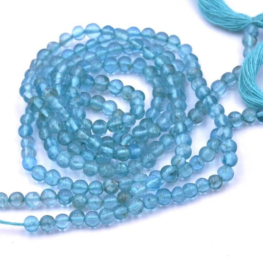 Kaufen Sie Perlen in Deutschland Runde Apatitperle 3,5 mm – Loch 0,6 mm (1 Strang – 33 cm)