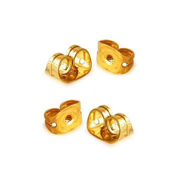 Kaufen Sie Perlen in Deutschland Ohrsteckerdrücker für Ohrringe aus goldenem Edelstahl – 6 mm (4)