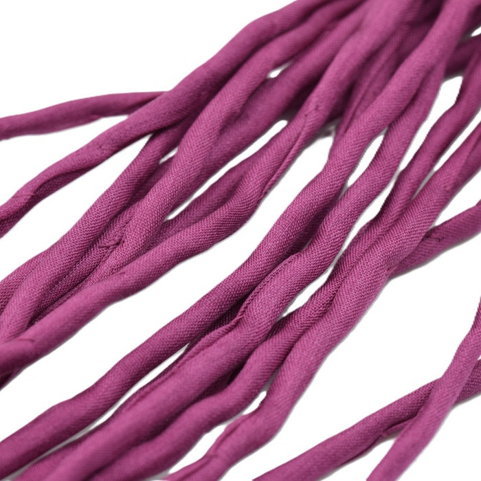 Handgefärbte echte Seidenschnur Dunkellila 2mm (1m)