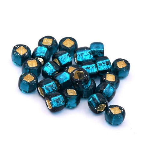 cc27BD – Toho 3/0 Square Hole Round Perlen – Silver Lined Teal (10 g)