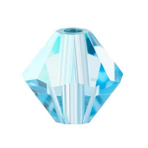 Kaufen Sie Perlen in Deutschland Preciosa Aquamarine AB - 60000 3,6x4mm Doppelkegel (40)