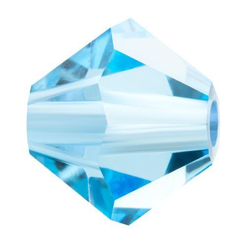 Preciosa Aquamarine 60000 5,7x6mm Doppelkegel (10)