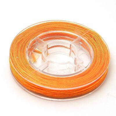 Geflochtene Nylonschnur - 0,8 mm - ORANGE - 8 m auf einer Rolle (1 Spule)