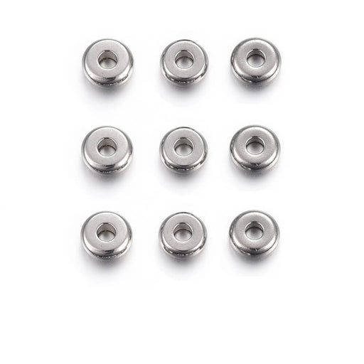 Kaufen Sie Perlen in Deutschland Heishi perlen Spacer Edelstahl 3.8x1mm (10)