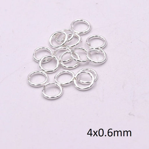 Kaufen Sie Perlen in Deutschland Biegeringe Edelstahl Silber 4x0,6mm (10)