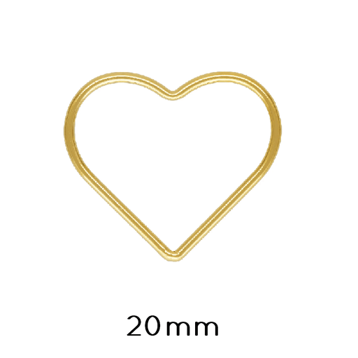 Kaufen Sie Perlen in Deutschland Ringverbinder Herz Gold Edelstahl 20x1mm(1)