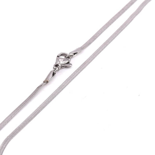 Kaufen Sie Perlen in Deutschland Kette halskette Schlange Edelstahl 45cm - 2mm (1)