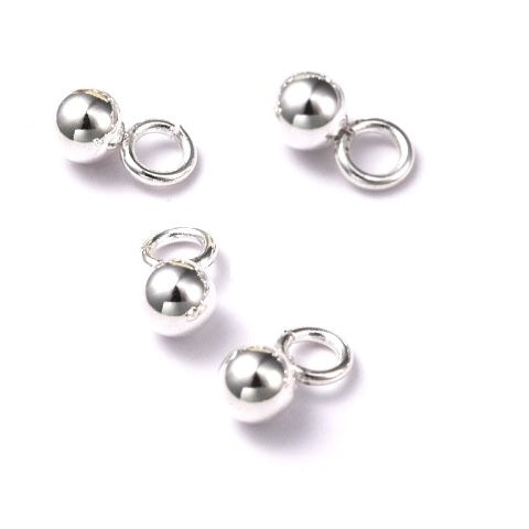 Kaufen Sie Perlen in Deutschland Runde Pendelkugel Anhänger Edelstahl Silber 3mm (4)