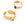 Perlengroßhändler in Deutschland Ring goldene Blätter aus Edelstahl für ovalen 4x6mm-Cabochon (1)