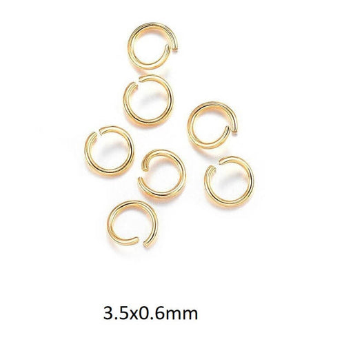 Kaufen Sie Perlen in Deutschland Biegeringe Gold Edelstahl - 3.5x0.6mm (40)