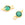 Perlengroßhändler in Deutschland Charm Runder kleiner Anhänger Grüner Onyx Set Sterling Silber blitzvergoldet 8x5mm (2)