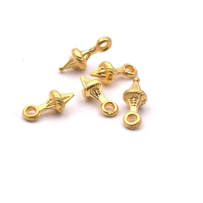 Tiny Charms Pendel-Charm mattgoldene Messingqualität 8mm (5)