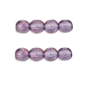 Glasschliffperlen Luster Transparent Amethyst 4mm (50)