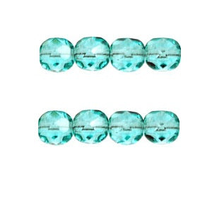 Glasschliffperlen Light Teal 6mm (50)