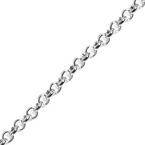Kaufen Sie Perlen in Deutschland Versilberte kette mit 2,5mm runden ringen (1m)