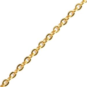 Kaufen Sie Perlen in Deutschland Vergoldete kette mit 1,6mm ovalen ringen (1m)