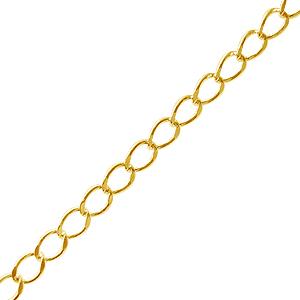 Vergoldete kette mit 2.5x5mm ringen (1m)