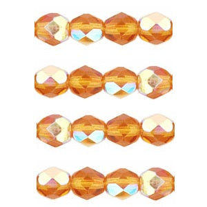 Kaufen Sie Perlen in Deutschland Glasschliffperlen medium topaz ab 6mm (50)