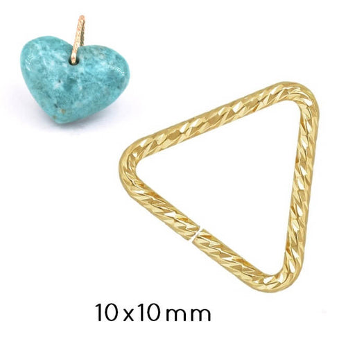 Kaufen Sie Perlen in Deutschland Dreieck Anhänger Klemmschlaufe Gold Filled geriffelt 10x10mm (1)